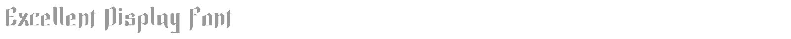 Excellent Display font preview